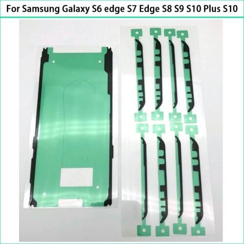 50PCS For Samsung Galaxy S6 edge S7 Edge S8 S9 S10 Plus S10E Note 8 9 10 Frame Sticker LCD Frame Sticker Adhesive Glue Tape