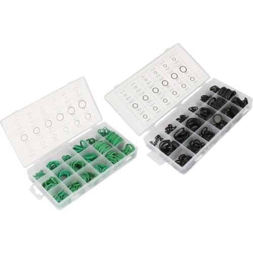 7 Type Multi-size O-Ring Assortment Kit NBR Rubber Gaskets Garden Irrigation Sealing O Rings Connector Washers Black/Green