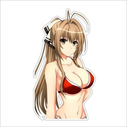 Anime Girl Car Color Stickers Computer Bumper Cute Vinyl Decals Personalized Decorative Accessories