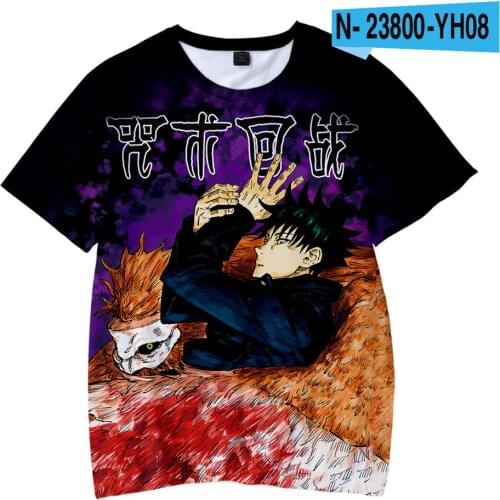 Hot Sale Anime Jujutsu Kaisen 3D Printed T-Shirt Unisex Fashion Causal Harajuku Round-neck Short Sleeve Streetwear Top Clothes
