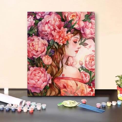 GATYZTORY Painting On Number Adults Oil Painting By Numbers Figure DIY Unique Gift Acrylic Paint By Numbers Bedroom Decor