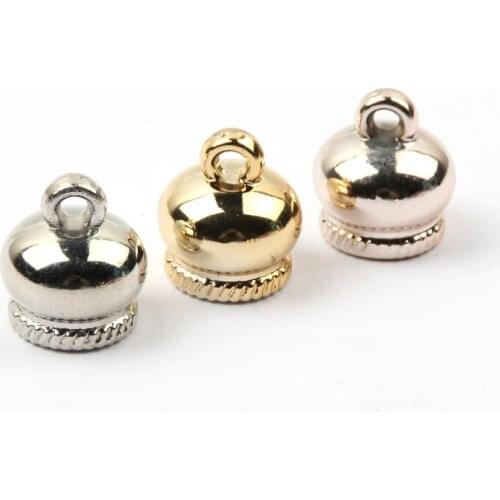 20pcs Leather Cords Bracelets Buckle Finding End Tip Tassel Caps Crimp End Beads Caps For DIY Jewelry Making Tassel Findings