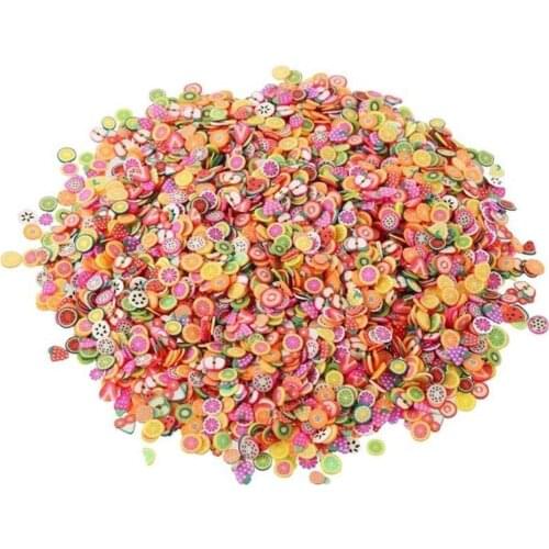 Fruit Slice 1000 Pieces Fruit Slices Fruit Nail Art Slice Decorations Clays Multicolour 3D Assorted Fruit Flower Slices