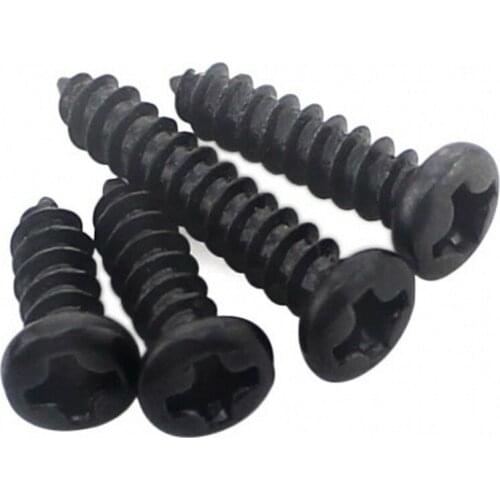 M1.7/M2/M2.3/M2.6/M3/M4 Black Pan / Round head self tapping cross groove micro electronic screws low price cleaning inventory