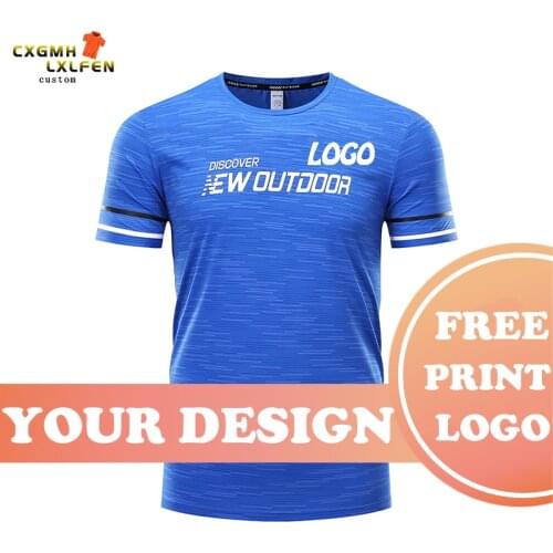 3-color T-shirt top casual and comfortable mens T-shirt custom high-end color brocade round neck printing DIY brand text