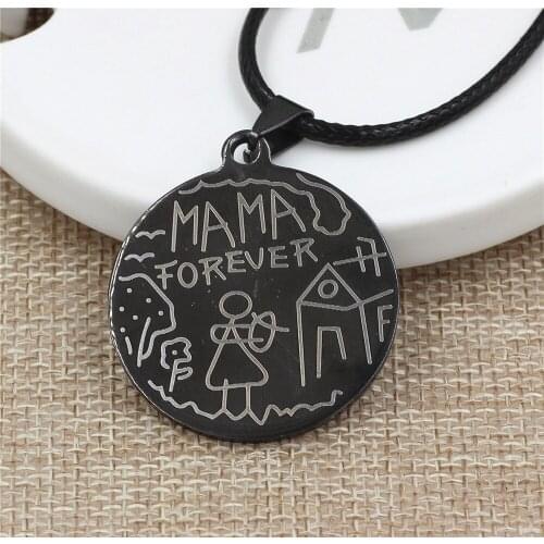 Titanium Steel MAMA FOREVER Pendant necklace for men Jewelry Top Quality Not Alloy Metal Drop shipping