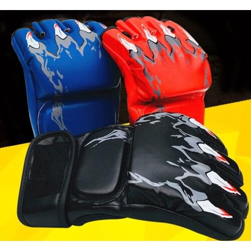Fitness Wolf Tiger Claw Boxing Gloves MMA Karate Kick Thai Boxing Equipment Half Finger Sport Training Gloves For Men Teenager