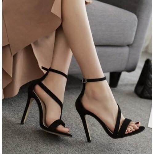 European and American 11.5CM sexy catwalk catwalk sandals summer new open-toe stiletto super-heeled womens shoes banquet shoes