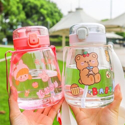 1300ml PP Plastic Water Bottle Baby Bear Durable Water Bottles For Girls Kids Drinkware BPA Free Student Gift Cup Bottle