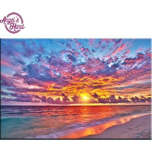 Full square drill Diamond embroidery Sunset Glow Clouds diamond Painting accessories Cross Stitch Rhinestone Mosaic art decor
