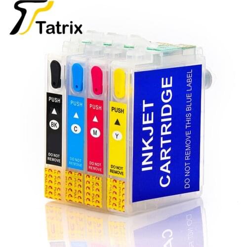 Empty refillable ink cartridge for Epson T1281 T1282 T1283 T1284 with auto reset chip S22 SX125 SX130 SX235W SX420W SX440W