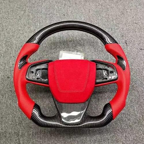 Alcantara Display Steering Wheel compatible For Honda Civic 16-21 10th