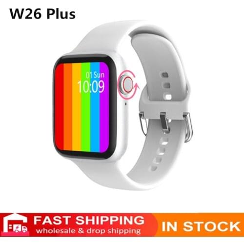 W26 Plus W26+ Smart Watch Waterproof Ip68 Custom DIY Watchface Scroll Button Smartwatch Series 6 Can Answer Call For IOS Android