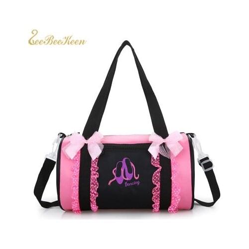 Ballet Dance Sports Backpacks Rucksack Cavans Lace Rose Ballet Bag For Girls Ballet Dance Bag Pink Embroidered Gym Bags Women