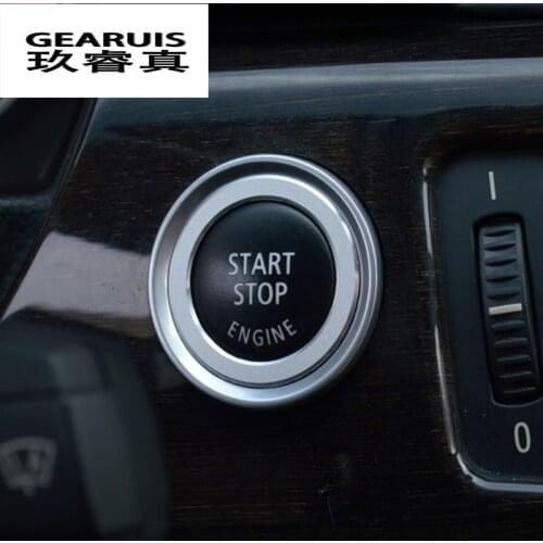 Car styling Aluminum Alloy Engine Start Stop Ring Trim Ignition Key Ring for BMW E90 E92 E93 3 Series Interior Accessories cover