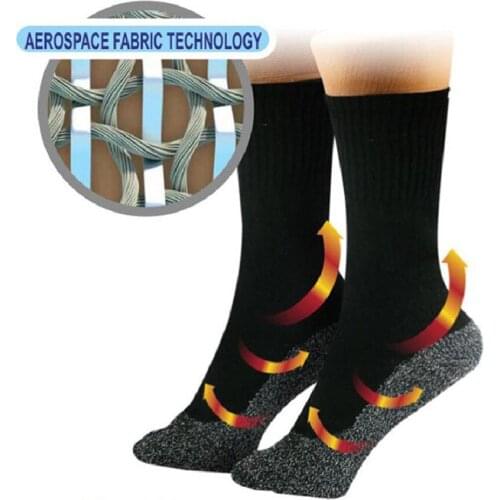 Outdoor Sports Cycling Socks Women Men Warm Stockings Winter Warm Socks Aluminised Fibers Thermal Long Socks Sports Socks