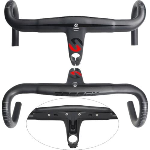 Bicycle Carbon Fiber Handlebars TOSEEK Road Bent Bar Matt UD Integrated Handlebar With Stem New