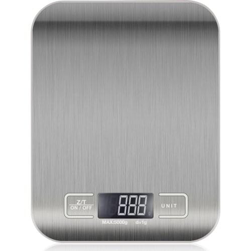 LCD Kitchen Scale 5/10KG Small Stainless Steel Digital Electronic Scales Food Fruit Weighing Scale Cooking Tools Balance