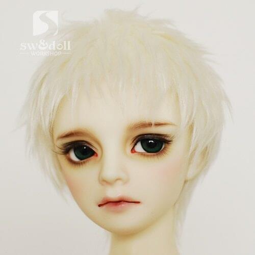 New 1/12 3-4 inch 9-10cm 1/8 4-5 inch 12cm 14cm 1/6 1/4 1/3 BJD Rice white hair For AE PukiFee YOSD MSD SD DD BJD Doll Wig