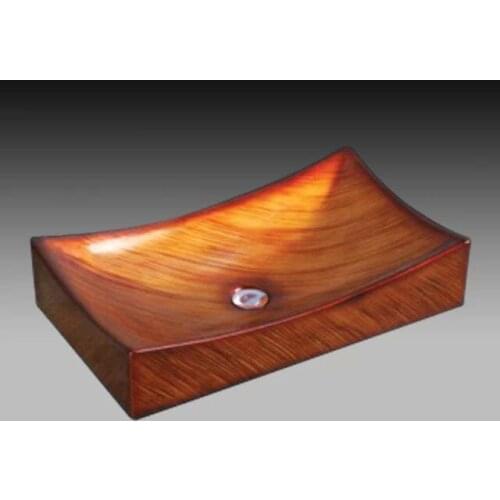 High grade wood grain super bright glaze on high-quality stage basin! Easy to clean art basin wash basin wash basin