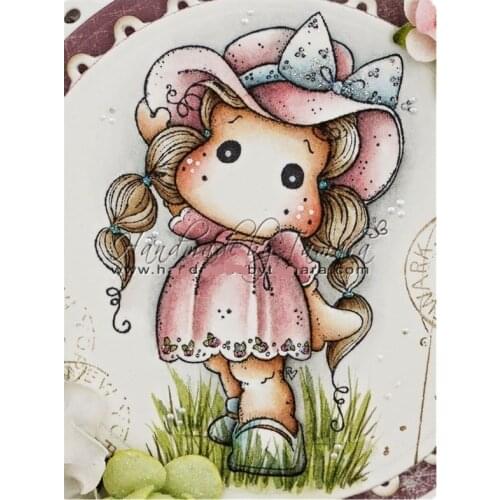 Yulan Girl Cartoon Pattern Stamp And Metal Die Scrapbooking Alphabet Stamp Embossing Craft Making Silicone Transparent Stamps