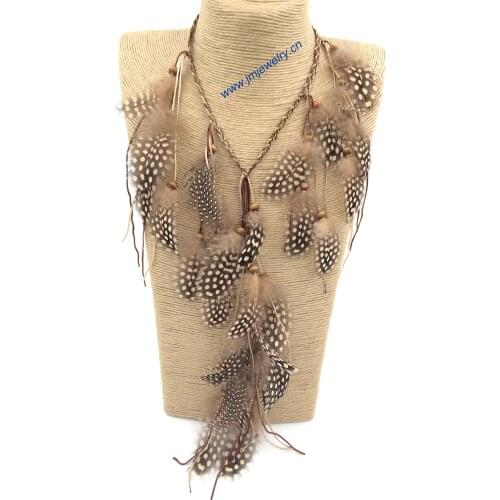 New vintage handmade false collar retro gothic statement Necklace beautiful peacock feather tassel Party Necklaces for women