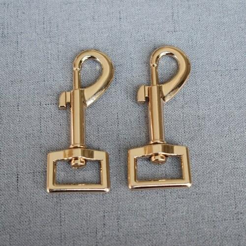 20mm Gold Snap Hook Metal Buckle Carabiner Hook DIY Dog Clip Leads Belt Strap Loop Sewing Accessory Swivel Lobster