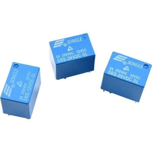 10 PCS Relay SRS-05V 12V 24VDC-SL 6 Feet 3A A Set of Conversion 4100 Relay