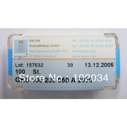 100PCS/LOT 100% ORIGINAL INGUN GKS-100-289-050 GKS-100 289 050 A 2000 Spring Test Probe Pogo Pin made in Germany