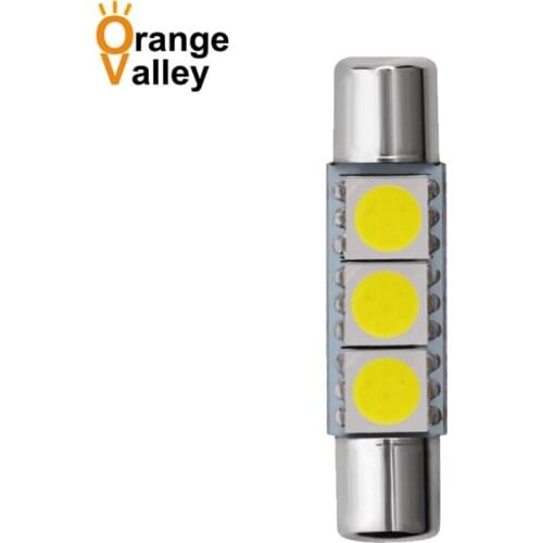 100Pcs Super Bright 29mm 3 SMD 5050 LED Car Auto C5W Interior Dome Festoon Vanity Mirror Sun Visor Lights Bulb Lamp DC12V