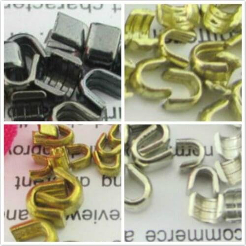 1000 PAIRS/LOT U-SHAPE METAL Zipper UPPER STOPPER Instant Repair FIX Zippers Parts Fasteners Sewing Accessories Wholesale