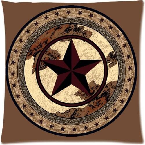 2018 Personalized Pillowcase texas star Print Pillow Cases Polyester Sofa Car Cushion Cover Home Decor 45x45cm