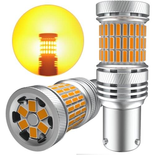 2X PY21W BAU15S P21W Led Canbus Bulbs On Cars Accessories Decoration Automotive Goods Auto Diode Lamps Ambient Turn Signal Light