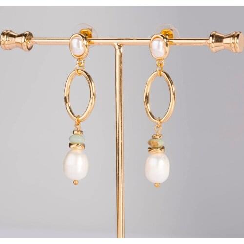 Baroque Style Statement Earrings Imitation Pearl Pendant Dangle Earring For Women Long Temperament Elegant Ladies Gift