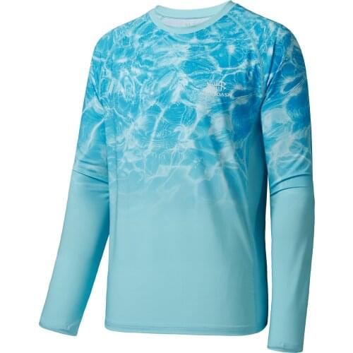 Bassdash FS14M Mens Camo Gradient Performance Long Sleeve Fishing Shirt UPF50