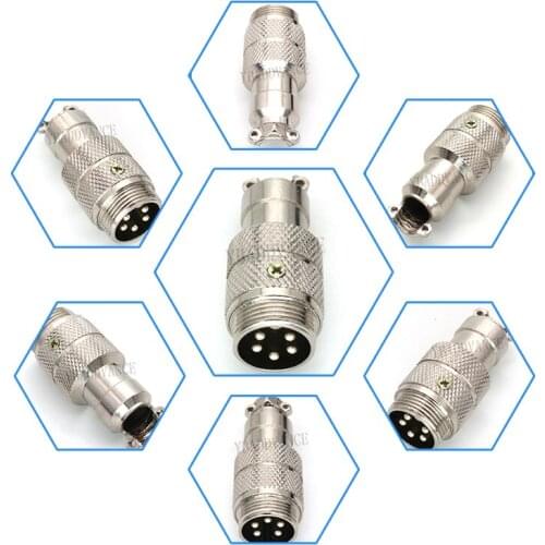 BCGX165M 5 pin male GX16, GX20, GX25, GX30 metal sealed connector