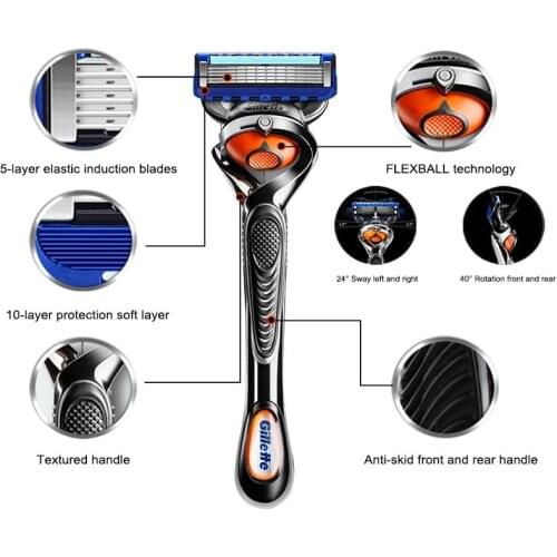Razor New Blades Fit Gillette Fusion 5 For Men Shaving Safety Manual Mens shaver Machine Replacement Heads Straight blade