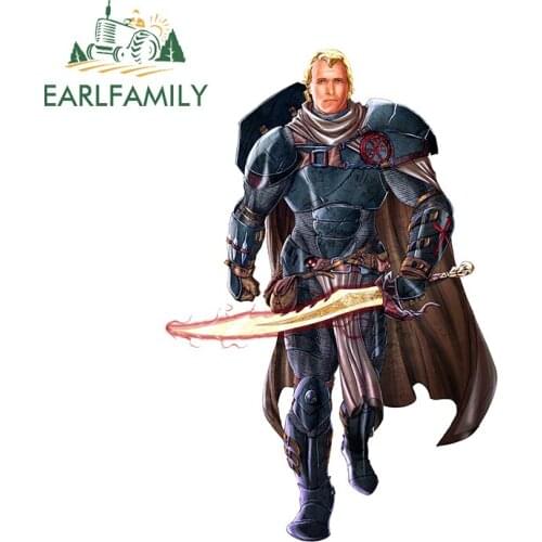 EARLFAMILY 13cm x 8.8cm for Paladin Decal Vinyl Car Stickers Skateboard Air Conditioner Waterproof Surfboard Campervan Sunscreen