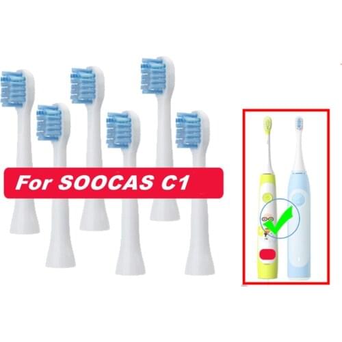 2 Pieces Replacement Toothbrush Heads For Xiaomi Mijia SOOCARE C1 Children Kids Electric Toothbrush head original nozzle jets