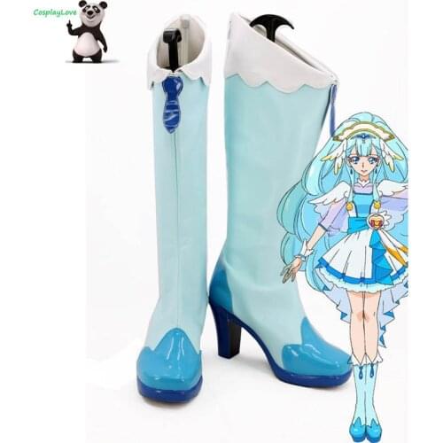 Hugtto Pretty Cure Smile PreCure Yakushiji Saaya Cure Ange Blue Cosplay Shoes Boots CosplayLove
