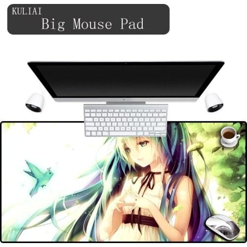 XGZ Girl and Bird Mouse Pad Anime Keyboard Player Rubber Mat for Mouse Gaming Office Desk Pad Mat Game Girls MousePad Cartoon
