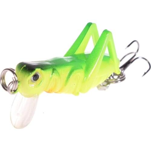 Grasshopper Fishing Lures 5.5cm Floating Minnow Wobbler Lifelike Fly Insect Artificial Hard Bait Bass Pesca Swimbait