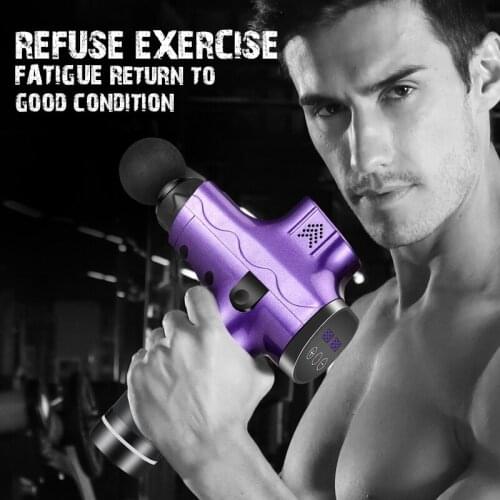 Massage Gun Muscle Relaxation Deep Tissue Massager Fitness Equipment Sport TherapyNoise Reduction Design With LCD Display