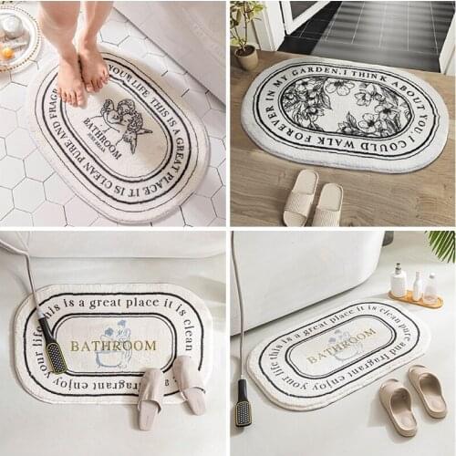 Non-Slip Bath Mat INS Style Doormat Absorbent Carpets Entrance Mats Balcony Porch Area Rugs Living Room Bathroom Tapis