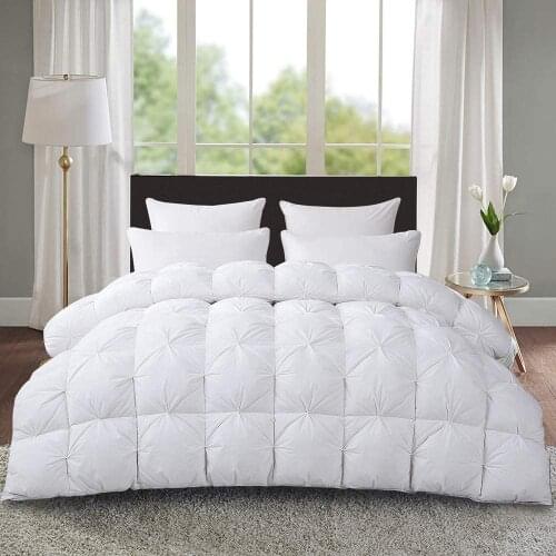 New 100% White Goose Down Filler 3D Bread Duvet/Quilt/Comforter Bedding Winter Luxury Blankets 100% Cotton