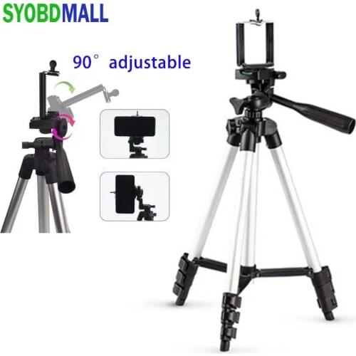 New 1/4 Screw Port 360 Degree Rotation Tripod with Phone Holder Clip Lightweight Tripods for Mobile Cell Smartphone Gopro Camera