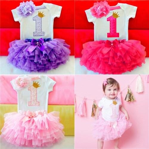 Baby Girl Clothes Toddler Girl 1 Year Birthday Dress My First Baby Princess Tutu Dress Infant Baptism Outfits Infantil Vestidos