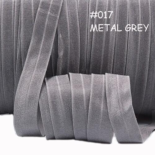 Wholesale solid foe, 50 yards per roll 15mm grey elastic ribbon for hairbands
