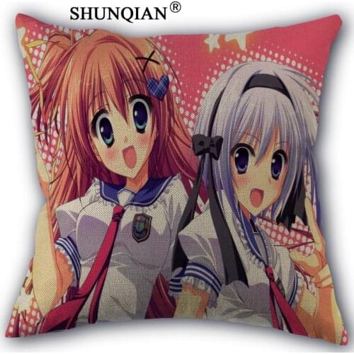 Custom baka to test to shoukanjuu pillowcase Custom Cotton Linen Throw Pillow Cover Pillowcase Customize 45x45cm one side