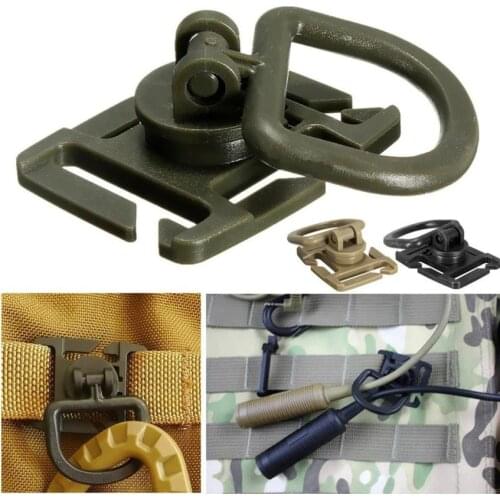 Swivel D ring clip molle webbing clamp tactical backpack attach strap hang camp outdoor hike bushcraft mountain climb